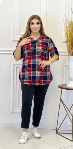 Блузка A&A style синий, красный