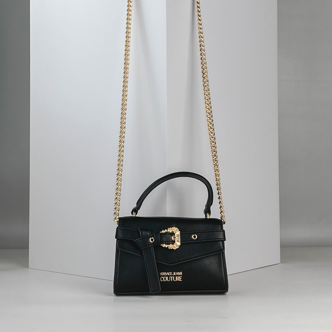 Сумка кросс-боди Versace экокожа черный