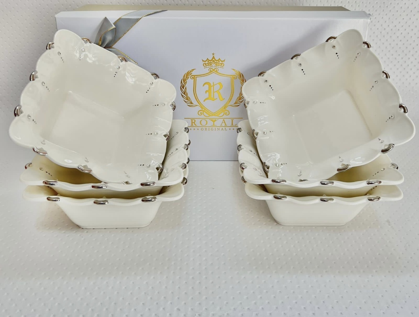 Салатник ROYAL 21х21 см, фарфор, 6 шт
