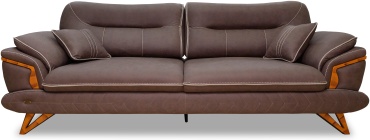 Диван Magnet Mebel MM013, 240х90 см, обивка искусственная замша, коричневый