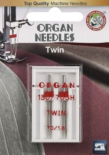 Игла Organ Twin 2-70/1.6 Blister 2 шт