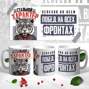 Кружка ИП Шадурин «Успехов во всем», 330 мл, керамика, 1 шт.