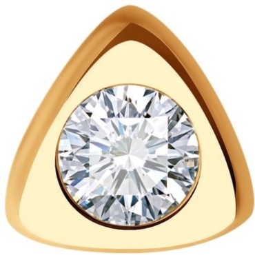 Подвеска Diamant 51-130-02048-1 вес 0.64 г золото, фианит