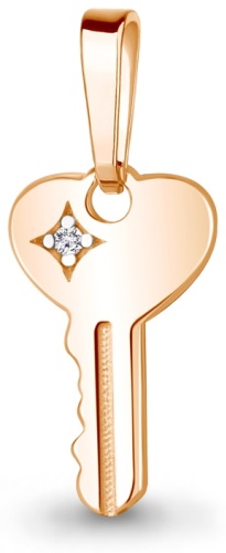 Подвеска AQUAMARINE 24751А_a вес 1.27 г серебро, фианит