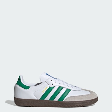 Кеды adidas Samba OG белый, зеленый