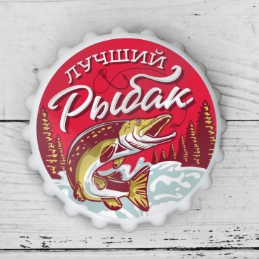 NG магнит-сувенир Лучший Рыбак 1 шт