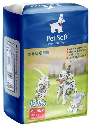 Pet Soft подгузник PetSoft-1-M 12 шт M