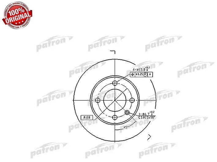 Диски PATRON передние PBD1516