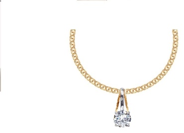 Колье Diamant 51-130-01852-1/8040200П-50_50 длина 50 см вес 3.53 г золото, фианит