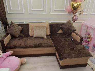 Makhome дивандек для дивана 997084 коричневый 210x90, 160x90, 90x90