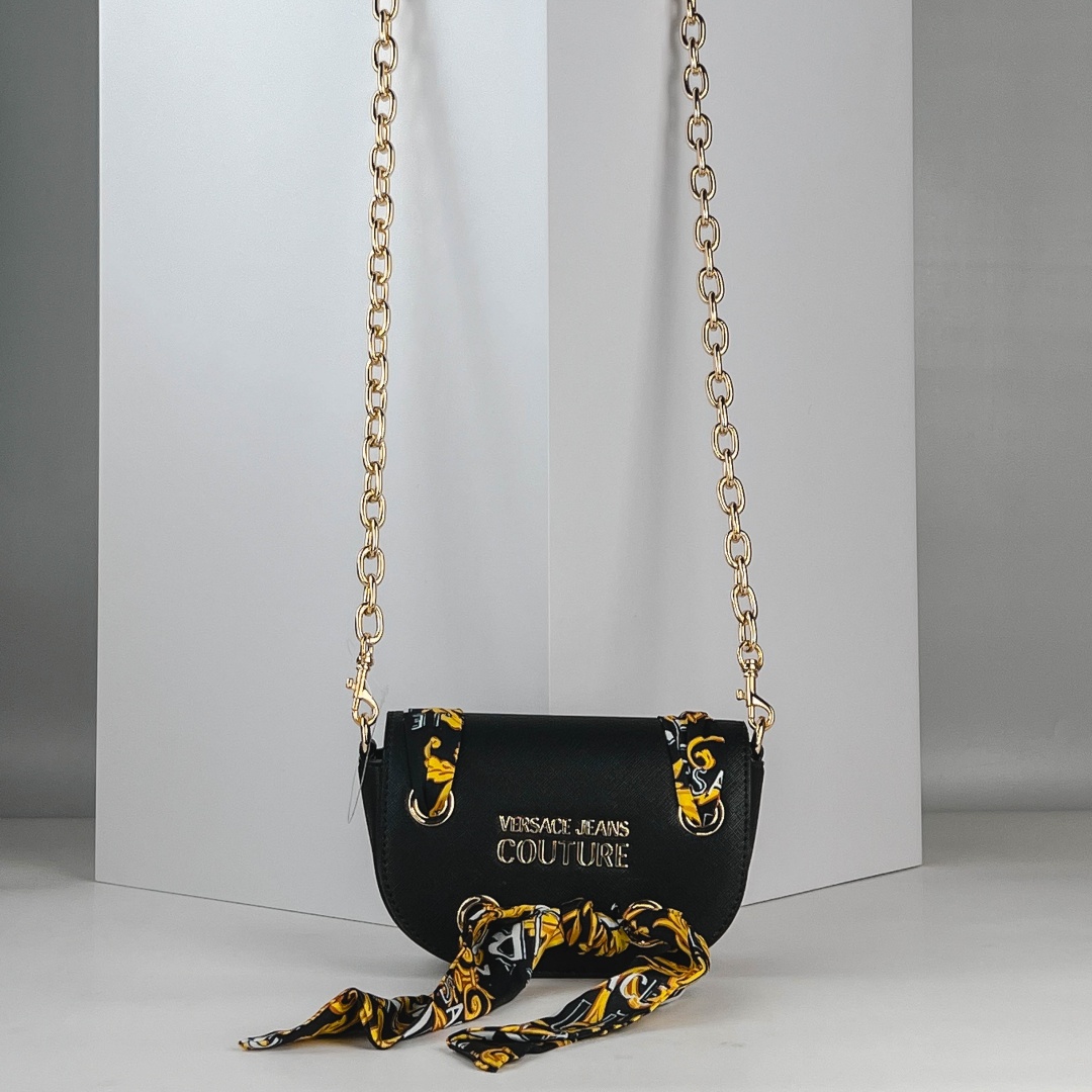 Сумка кросс-боди Versace экокожа черный