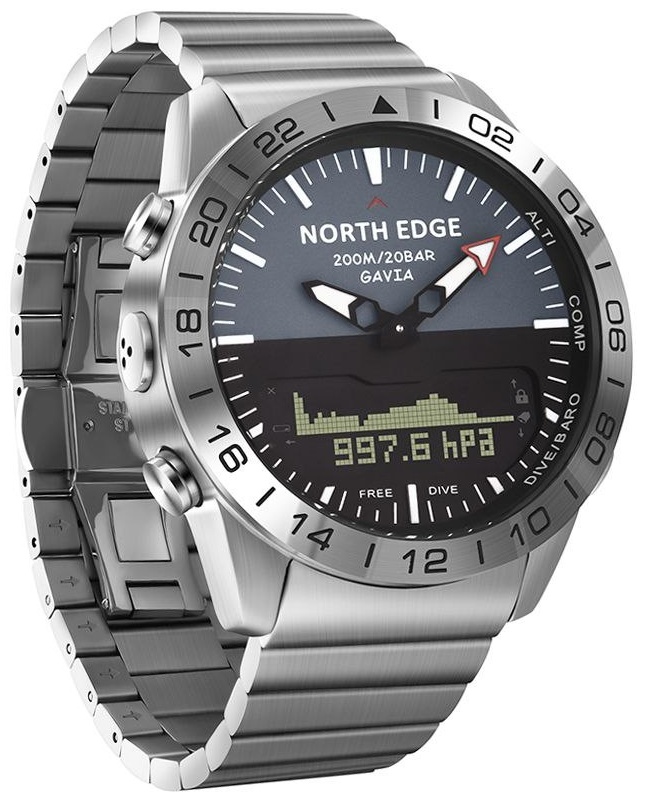 Кварцевые NORTH EDGE GAVIA 2 нержавеющая сталь