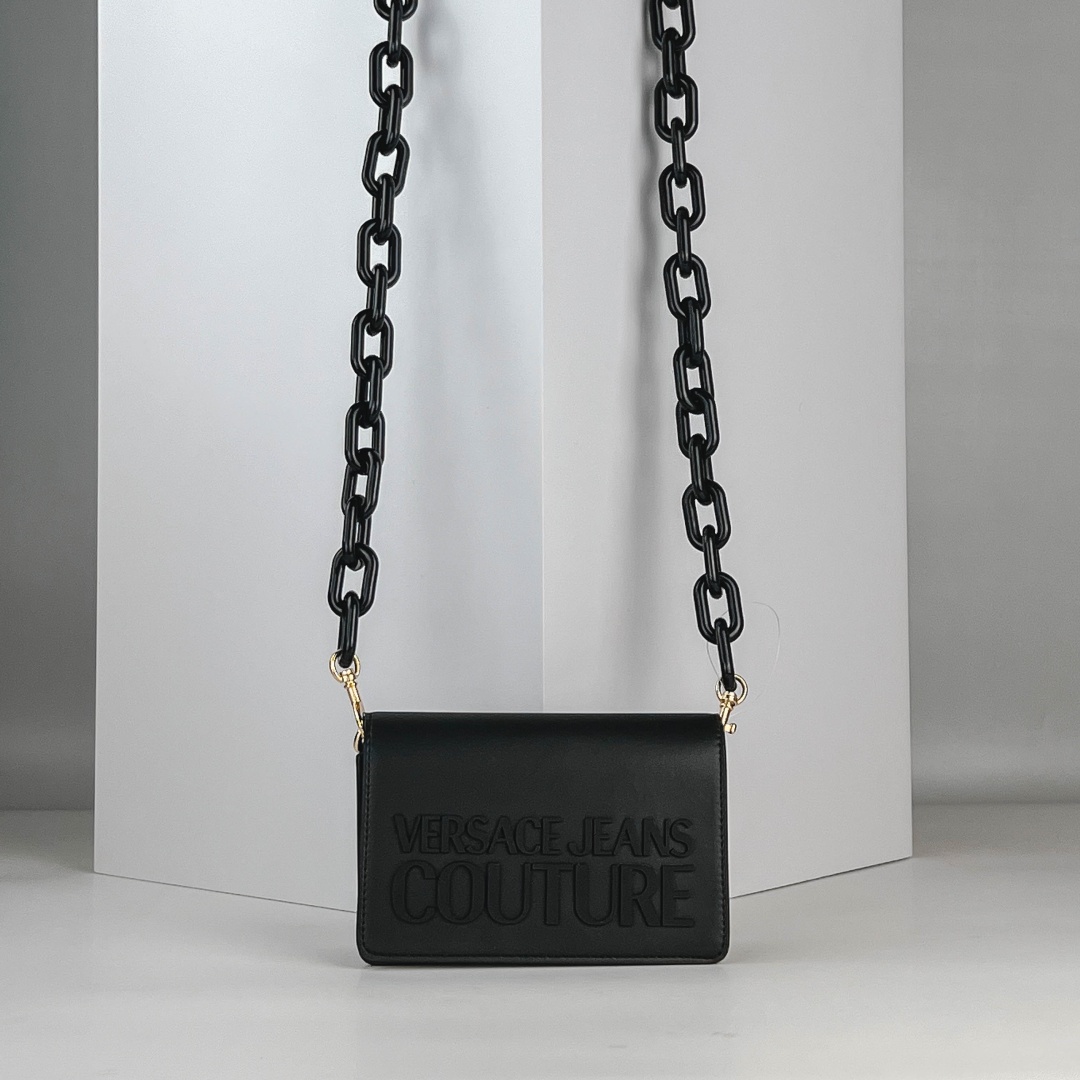 Сумка кросс-боди Versace экокожа черный
