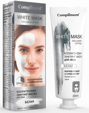 Маска для лица Compliment глиняная White Mask Collagen Lifting 80 мл