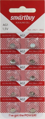 Батарейка AG1 Smartbuy 10 шт