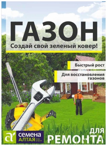 Газон декоративный Семена Алтая теневыносливый 1 кв.м 0.03 кг