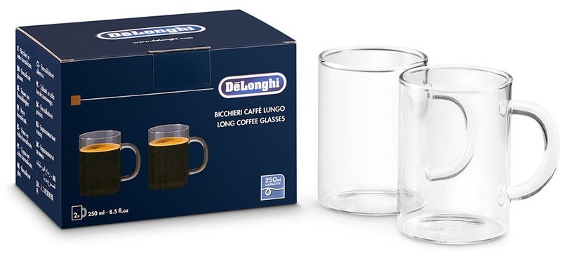 Набор кружек Delonghi отсутствует, 250 мл, стекло, 2 шт.