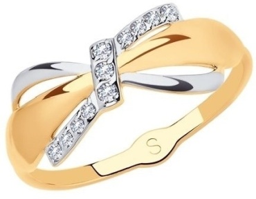 LUXOR JEWELRY 018059_17,5 размер 17.5 вес 1.42 г золото, фианит