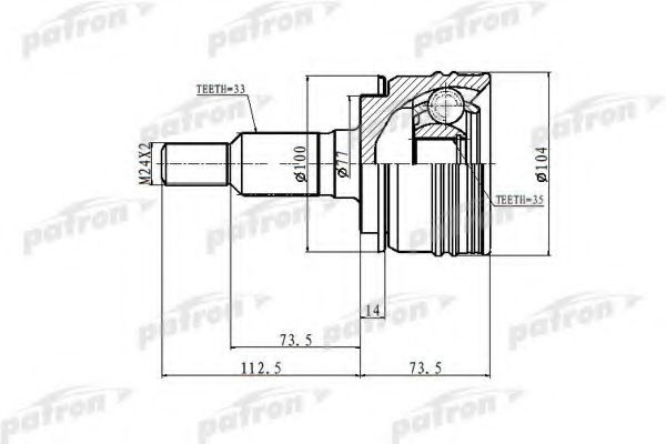 PATRON шрус наружный PCV6872