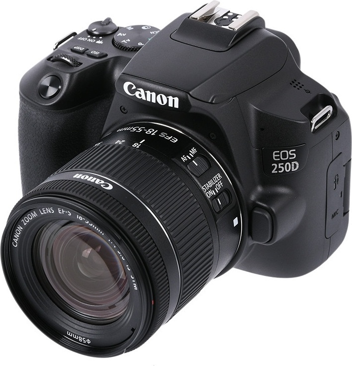 Купить Фотокамера Canon EOS 250D Kit EF-s 18-55mm f/3.5-5.6 III черный ...