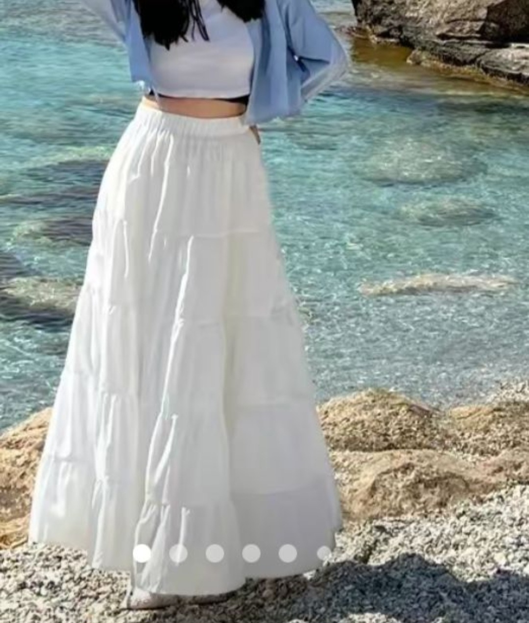 Широкая юбка Fashion белый