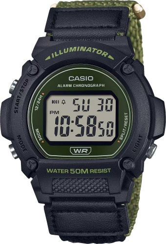 Кварцевые CASIO W-219HB-3AVDF полимер