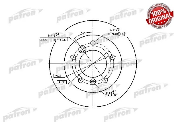 Диски PATRON задние PBD4088