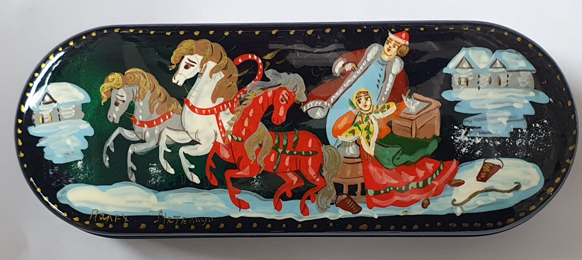 Жесткий футляр пластик, 6 x 16 см мультиколор