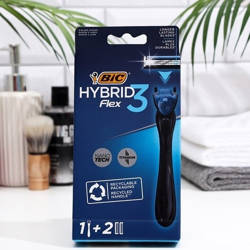 Bic Hybrid 3 Flex бритвенный станок 1 шт + сменные кассеты 2 шт