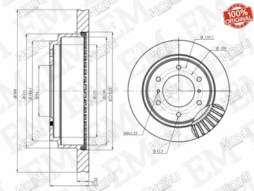 Диски HOSU задние HSDB0146
