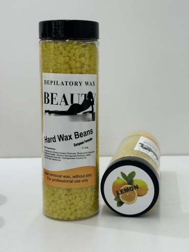 Воск пленочный Hard Wax Beans Hard wax lemon 400gr плотность средняя в банке 400 г