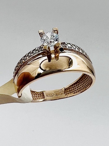 Raia Gold 0953 размер 17 вес 2.25 г золото, фианит