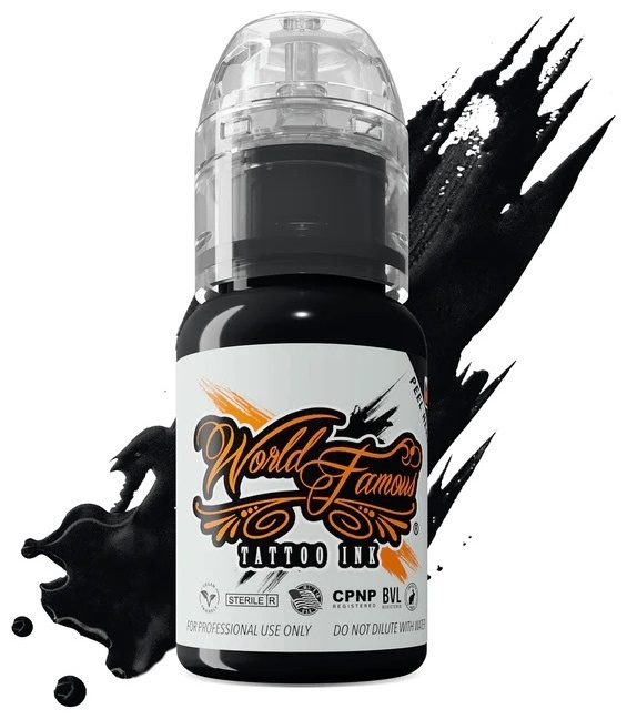 World Famous Tattoo Ink True Black пигмент черный 15 мл