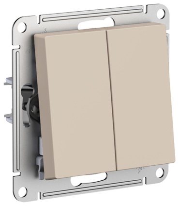 Выключатель клавишный Schneider Electric AtlasDesign, бежевый