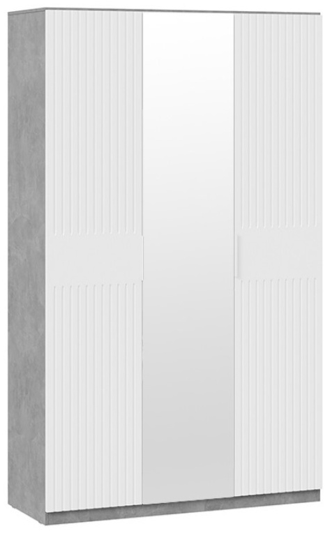 Купить Распашной шкаф Трия Хилтон, 135x230х55 см, белый, светло серый в ...