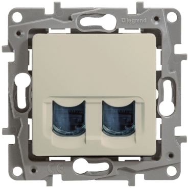 Legrand 2ХRJ45 5E UTP ETIKA 672355 слоновая кость
