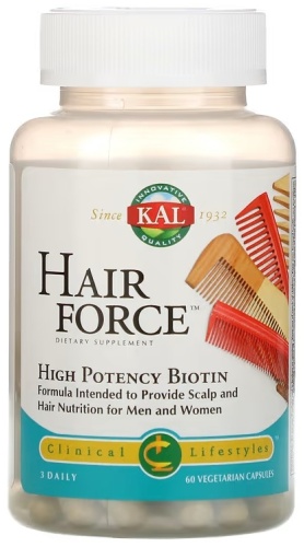 KAL БАД Hair Force, High Potency Biotin 60 капсул