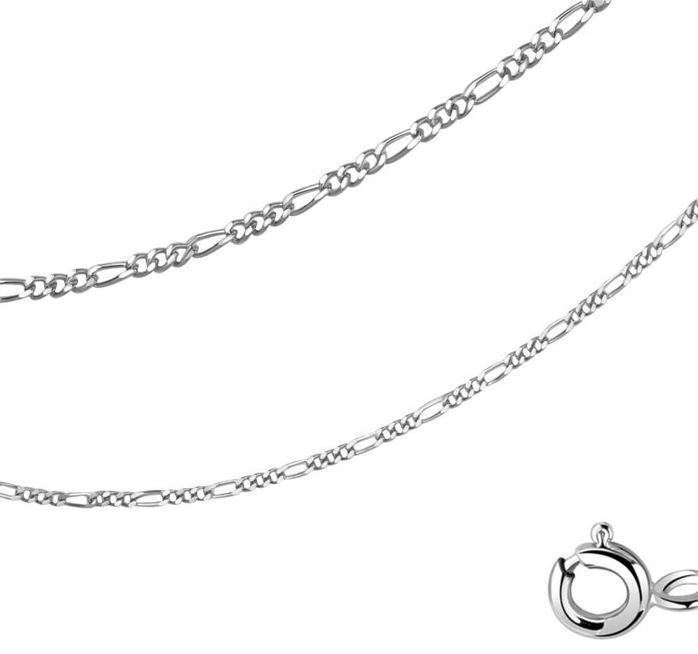 AQUAMARINE 7535540 длина 40 см, вес 1.81 г серебро, плетение фигаро