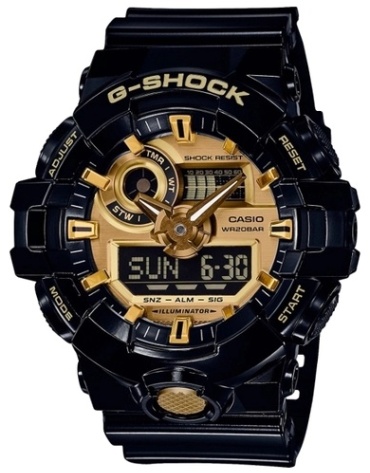 Кварцевые CASIO G-Shock GA-710GB-1ADR пластик