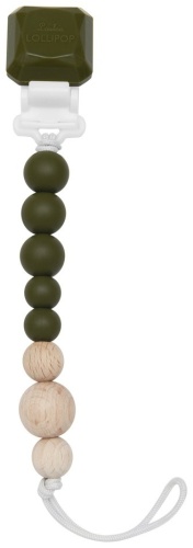 Держатель пустышки Loulou LOLLIPOP Colour Pop Avocado, 1 шт, мультиколор