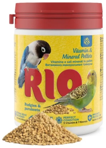 RIO Витоминно-минеральные гранулы для волнистых и средних попугаев 120 г