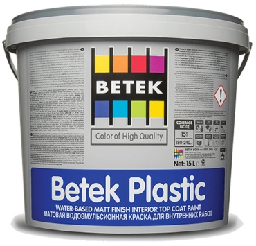 BETEK акриловая Betek Plastic 15 л, белый