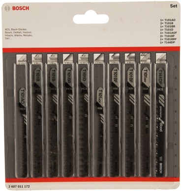 Пилки для лобзика по дереву 10 шт. Bosch 2607011172