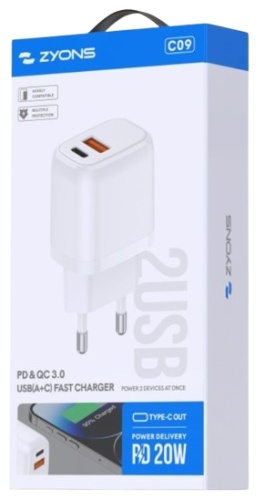 ZYONS C09 USB Type-C, USB белый