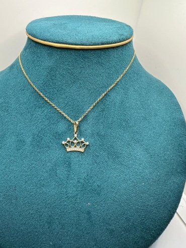 Подвеска Aizhan Gold Золотая подвеска, кулон , цепочка, цепь, алтын алқа, 585. Длина 50см. вес 2.2 г золото, без вставок