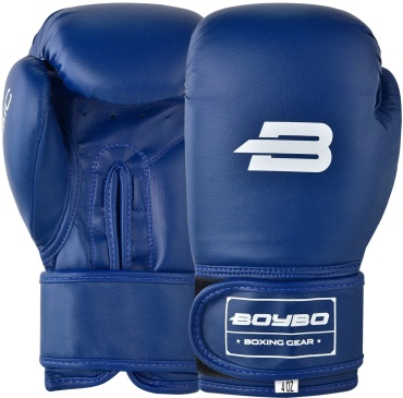 Боксерские перчатки BoyBo 14 oz синий
