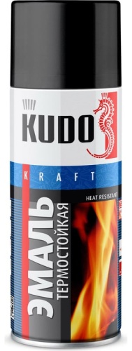 Kudo эмаль Kraft тон черный, 520 мл