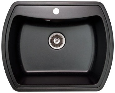 Кухонная мойка Gran-Stone G-11N 62.5х50х20 см, мраморная крошка, тон черный