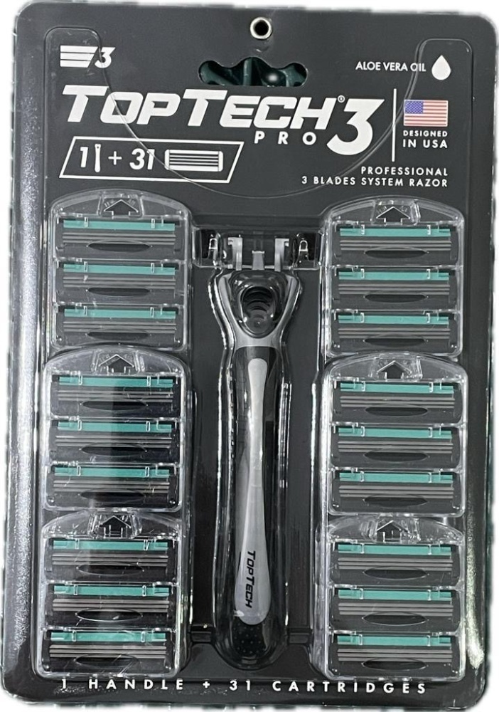 TopTech Pro 3 бритвенный станок 1 шт + сменные кассеты 31 шт