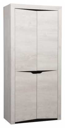 Распашной шкаф Олмеко Лючия, 107x210х58 см, серый